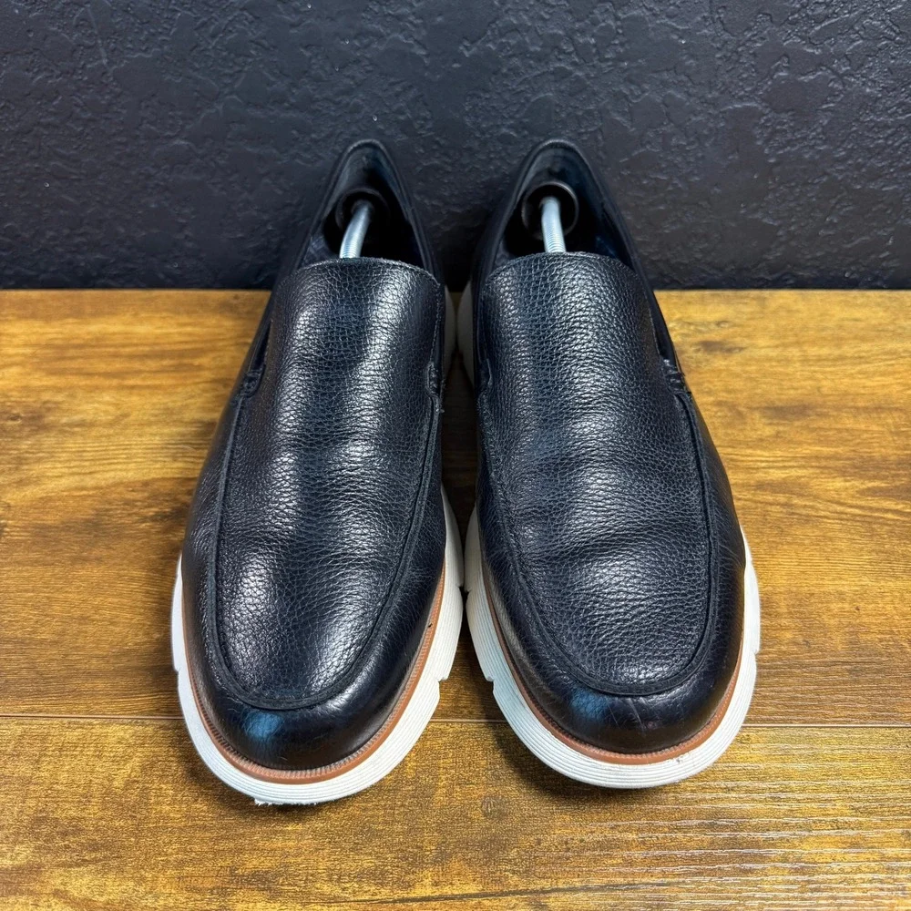 Skechers Classic Fit 205096 Black Leather Slip-On Loafers Mens 13